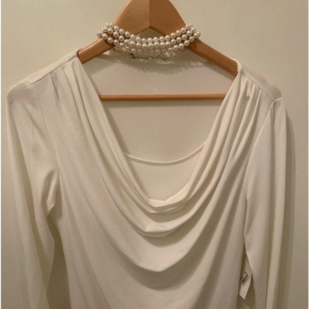 GRACE Cream color Cowl neck top size Small